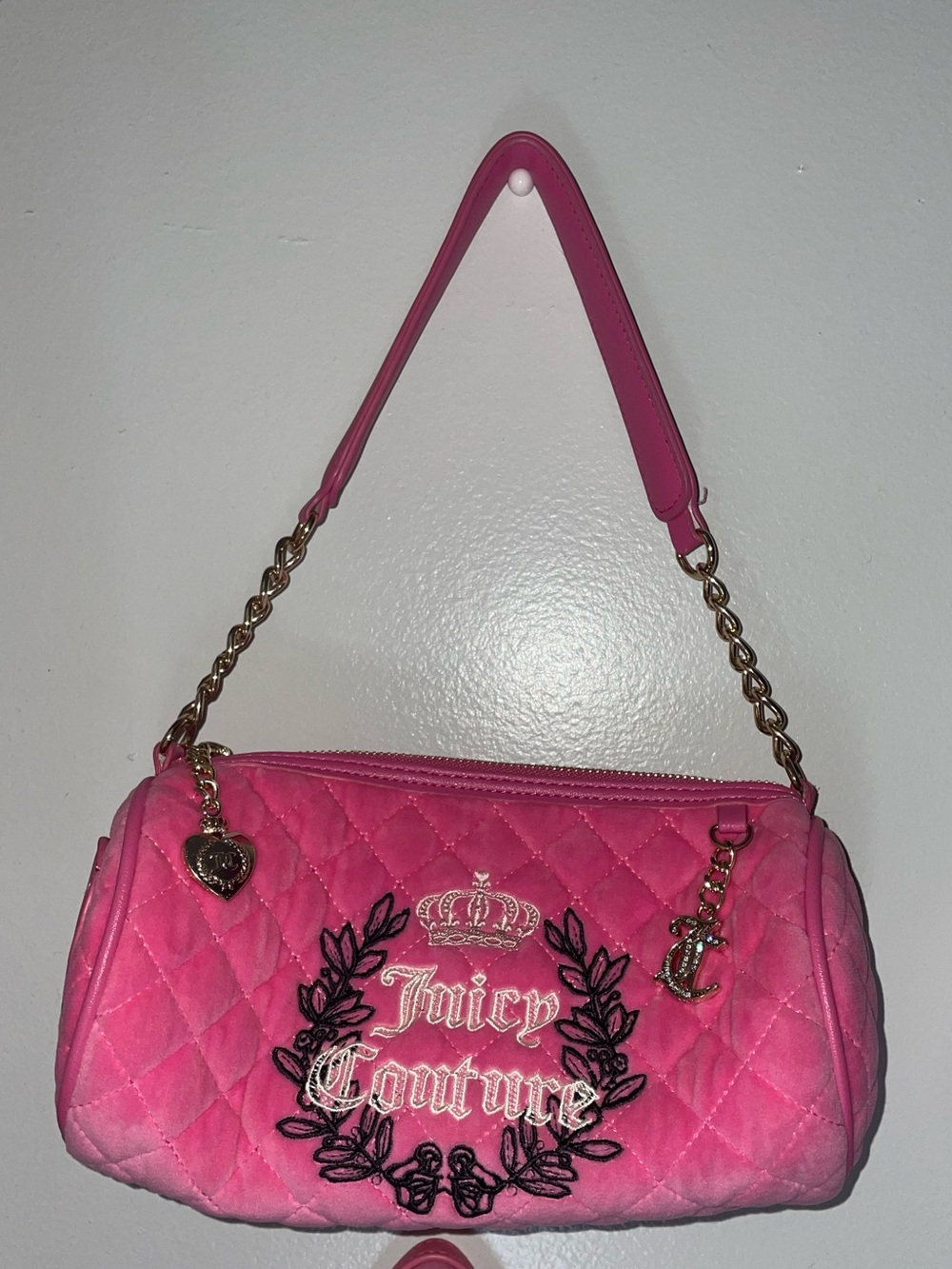 Juicy Couture heritage pink barrel bag
